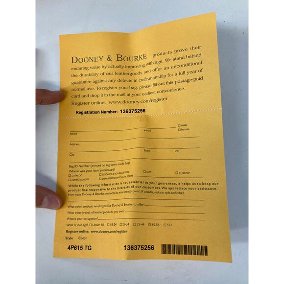 DOONEY & BOURKE MEDIUM ORNAGE PEBBLLED LEATHER SHOULDER BAG - Picture 16 of 16